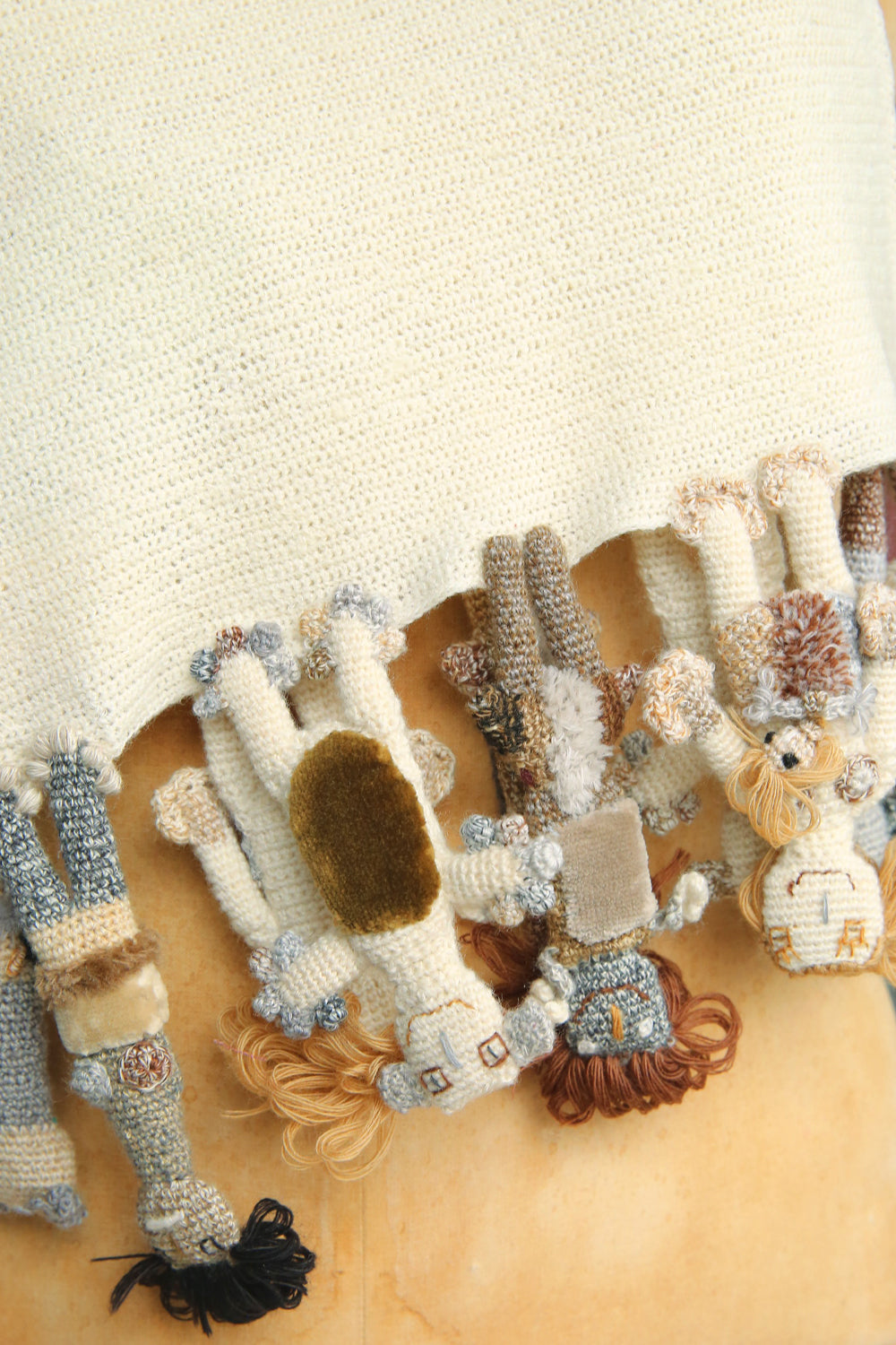 SOPHIE DIGARD GUS &amp; CO CROCHET SCARF NATURAL