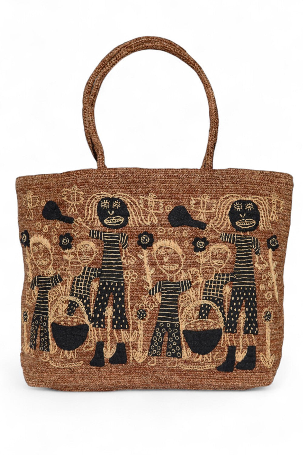 Sophie Digard Garden Family Crochet Raffia Bag Flax