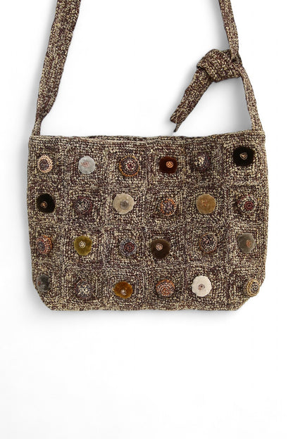 SOPHIE DIGARD CROCHETED RAFFIA BAG VELVET SPOT MULTI