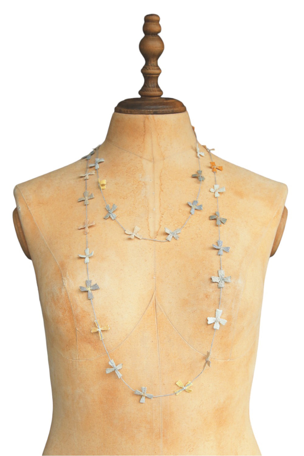 SOPHIE DIGARD CROCHET LINEN NECKLACE