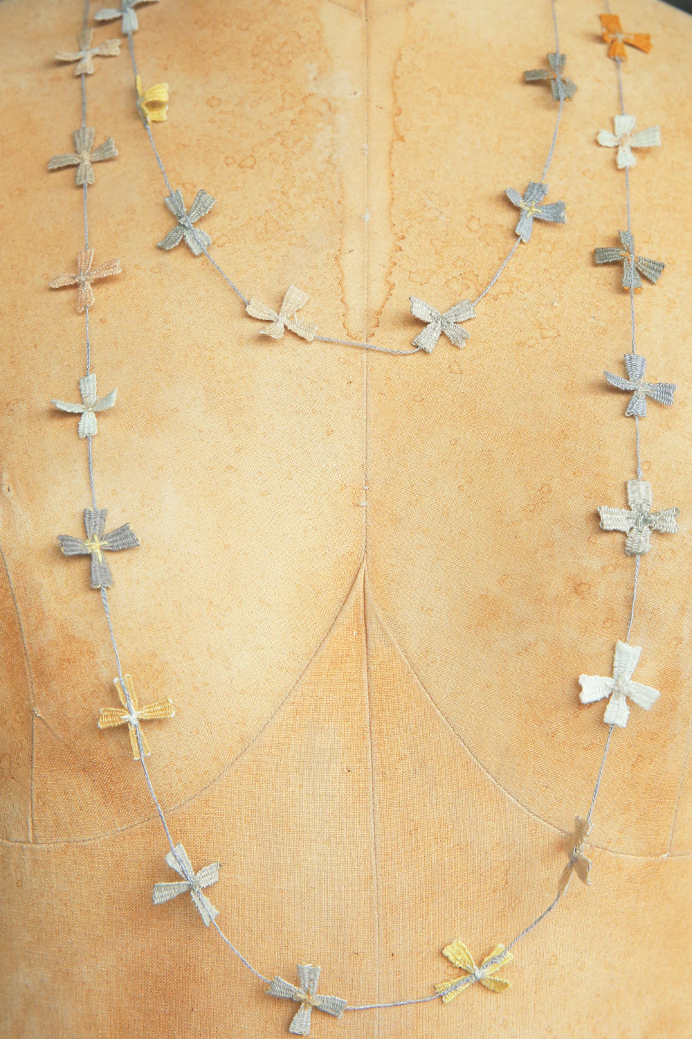 SOPHIE DIGARD CROCHET LINEN NECKLACE