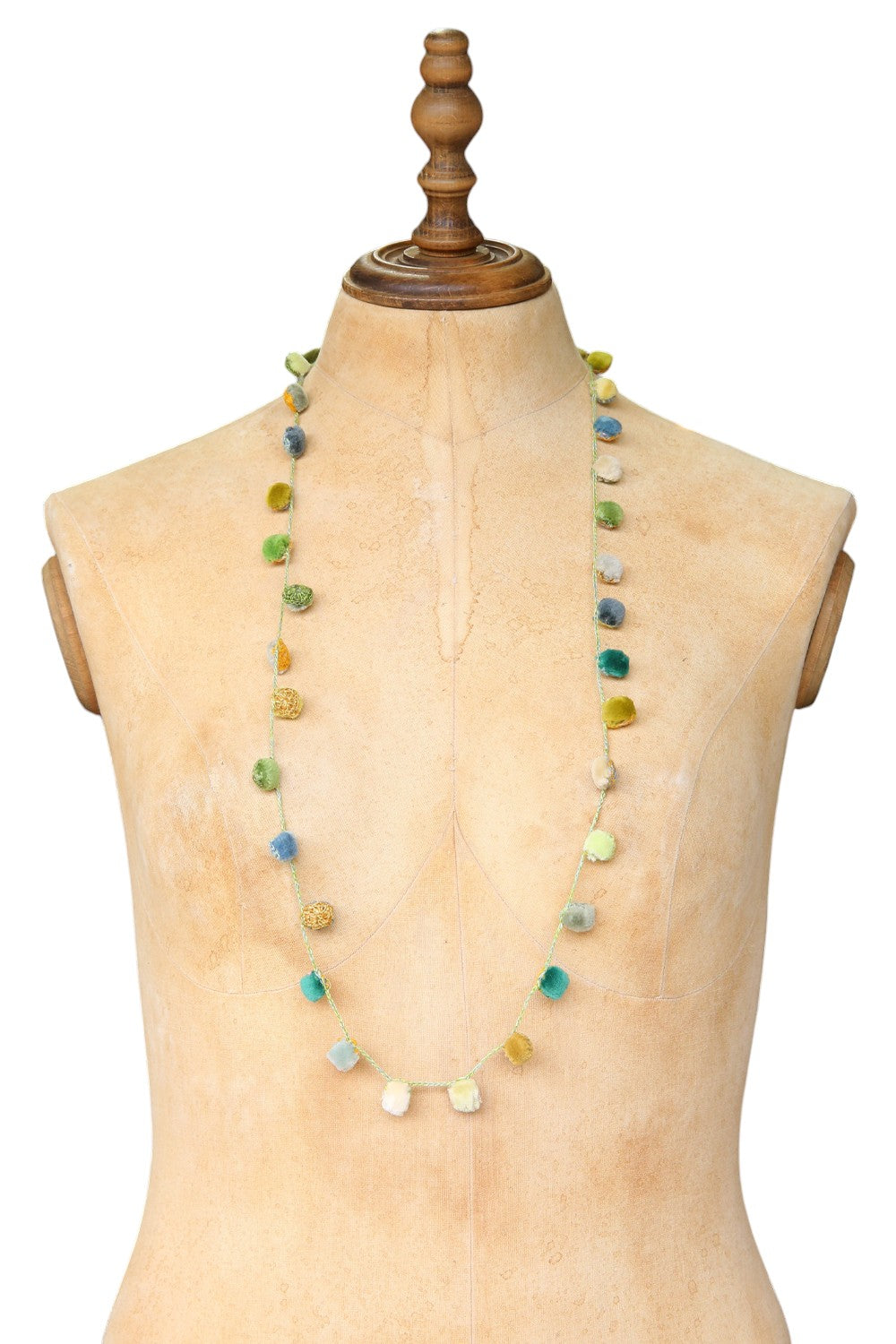 SOPHIE DIGARD NATURE BIJOU CROCHET LINEN NECKLACE