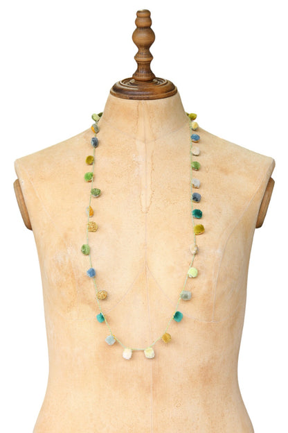 SOPHIE DIGARD NATURE BIJOU CROCHET LINEN NECKLACE