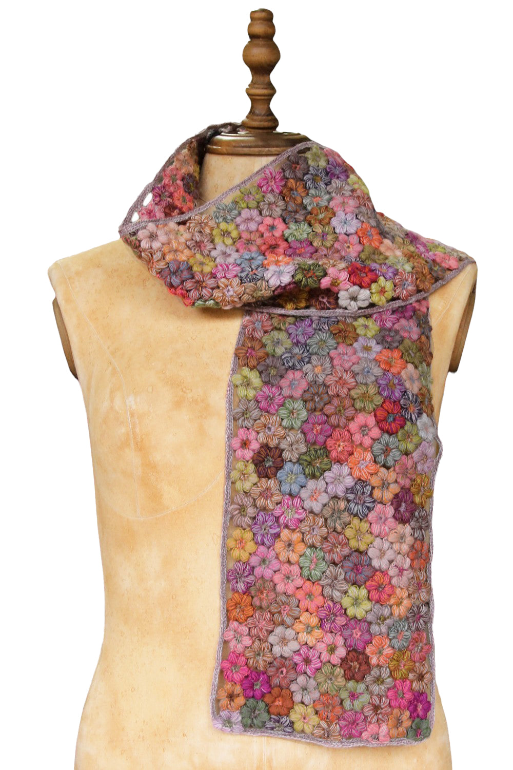 Sophie Digard Medium Crochet Scarf Tiny Flowers