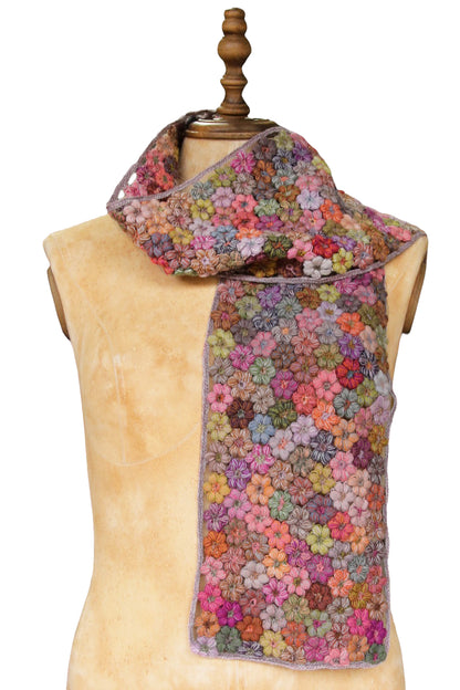 Sophie Digard Medium Crochet Scarf Tiny Flowers