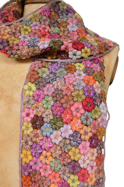 Sophie Digard Medium Crochet Scarf Tiny Flowers