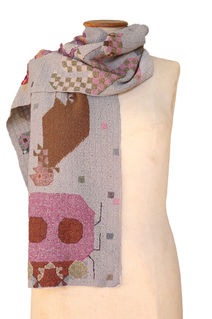 Sophie Digard Brouillard &amp; Rocaille Large Crochet Scarf