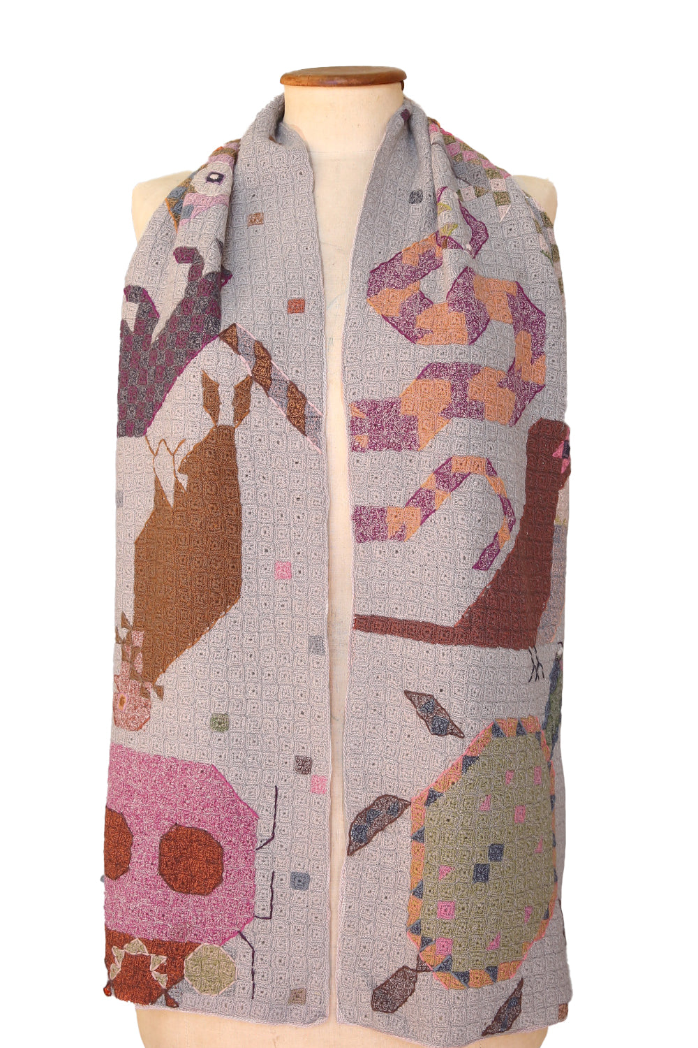 Sophie Digard Brouillard &amp; Rocaille Large Crochet Scarf