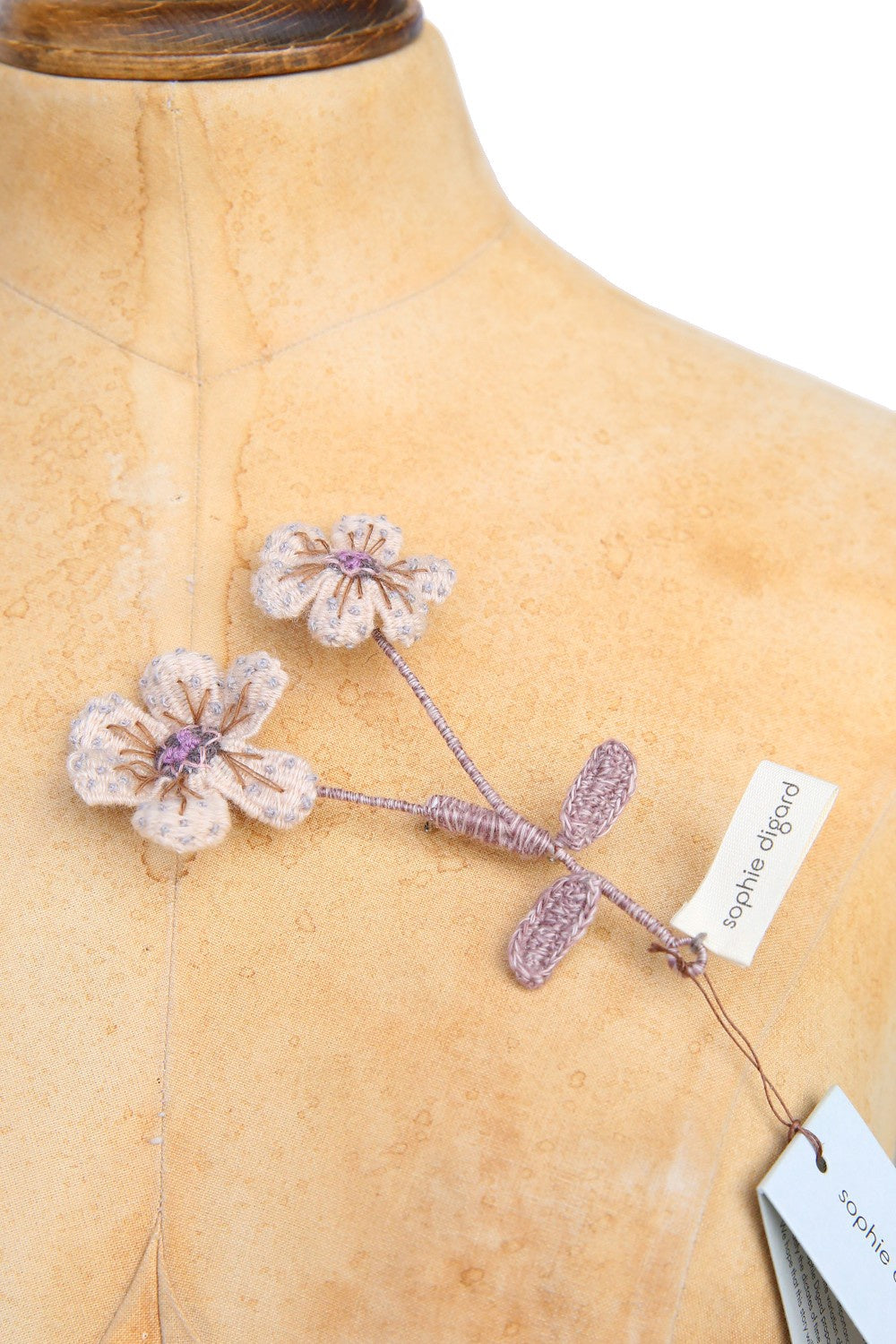 Sophie Digard Wool Oat Flowers Brooch