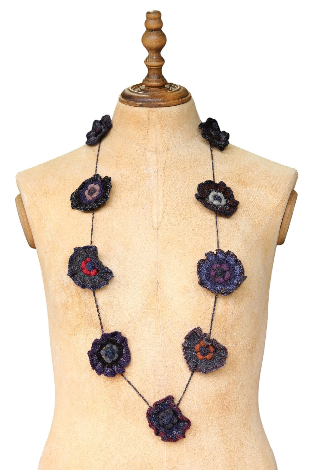 Sophie Digard Charcoal Flowers Necklace