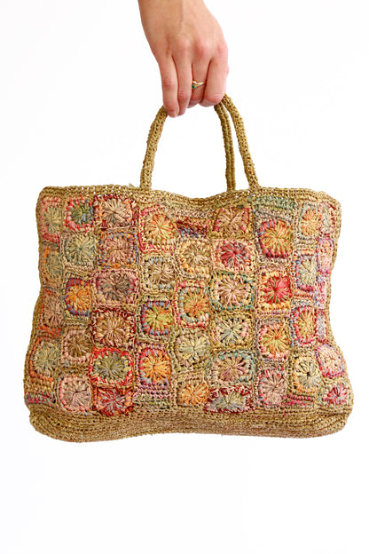 SOPHIE DIGARD ASPARAGUS PAINT RAFFIA BAG