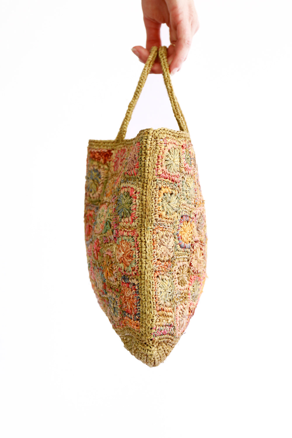 SOPHIE DIGARD ASPARAGUS PAINT RAFFIA BAG