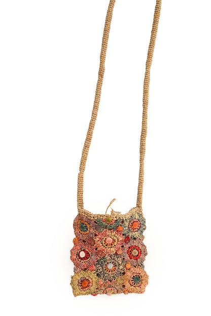 Sophie Digard Flax Floral Raffia Crossbody Bag