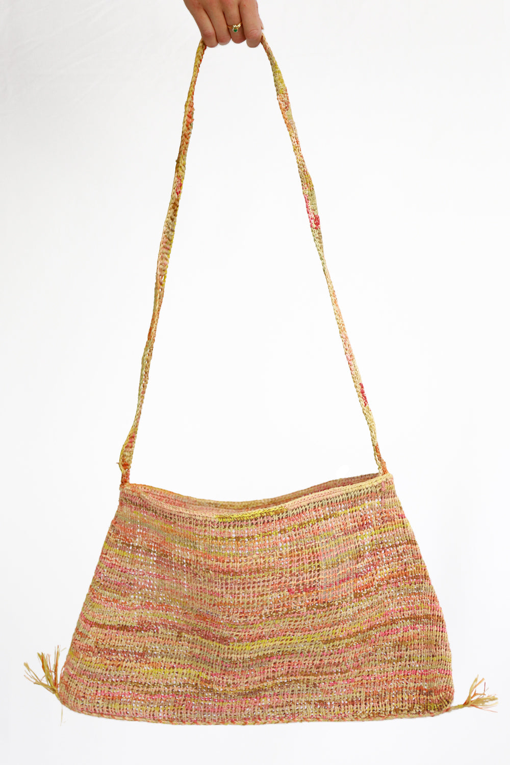 SOPHIE DIGARD MACRAME RAFFIA CROSSBODY BAG