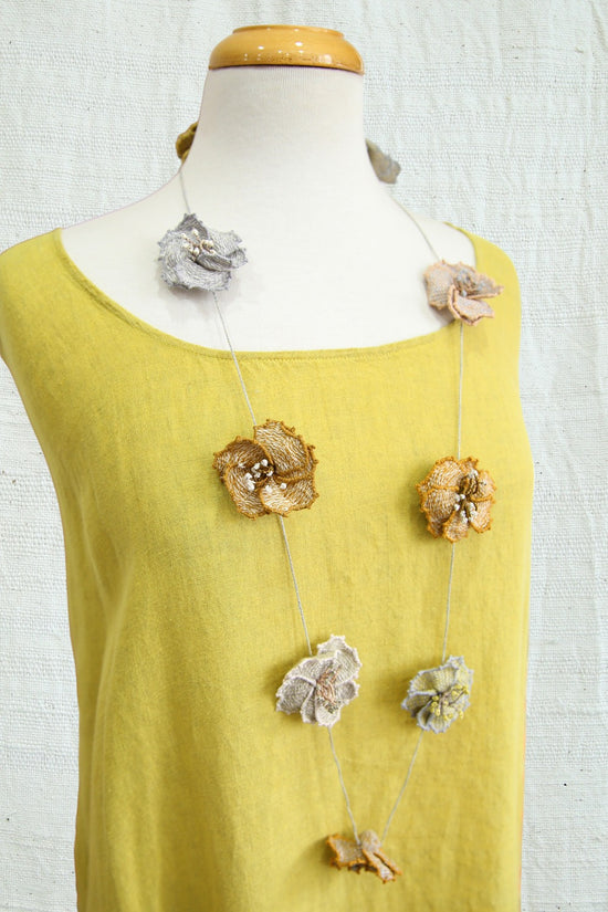SOPHIE DIGARD GLIMMER CROCHET LINEN NECKLACE
