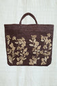 SOPHIE DIGARD CROCHET RAFFIA BAG WITH FLORAL EMBROIDERY