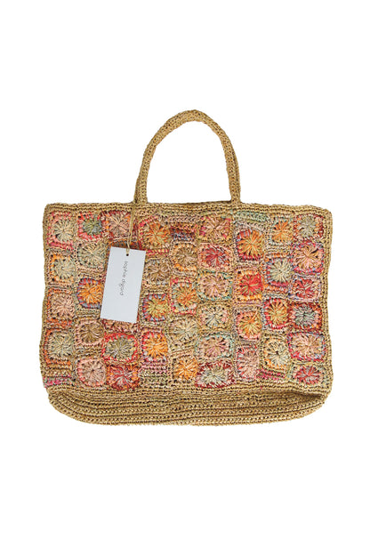 SOPHIE DIGARD ASPARAGUS PAINT RAFFIA BAG