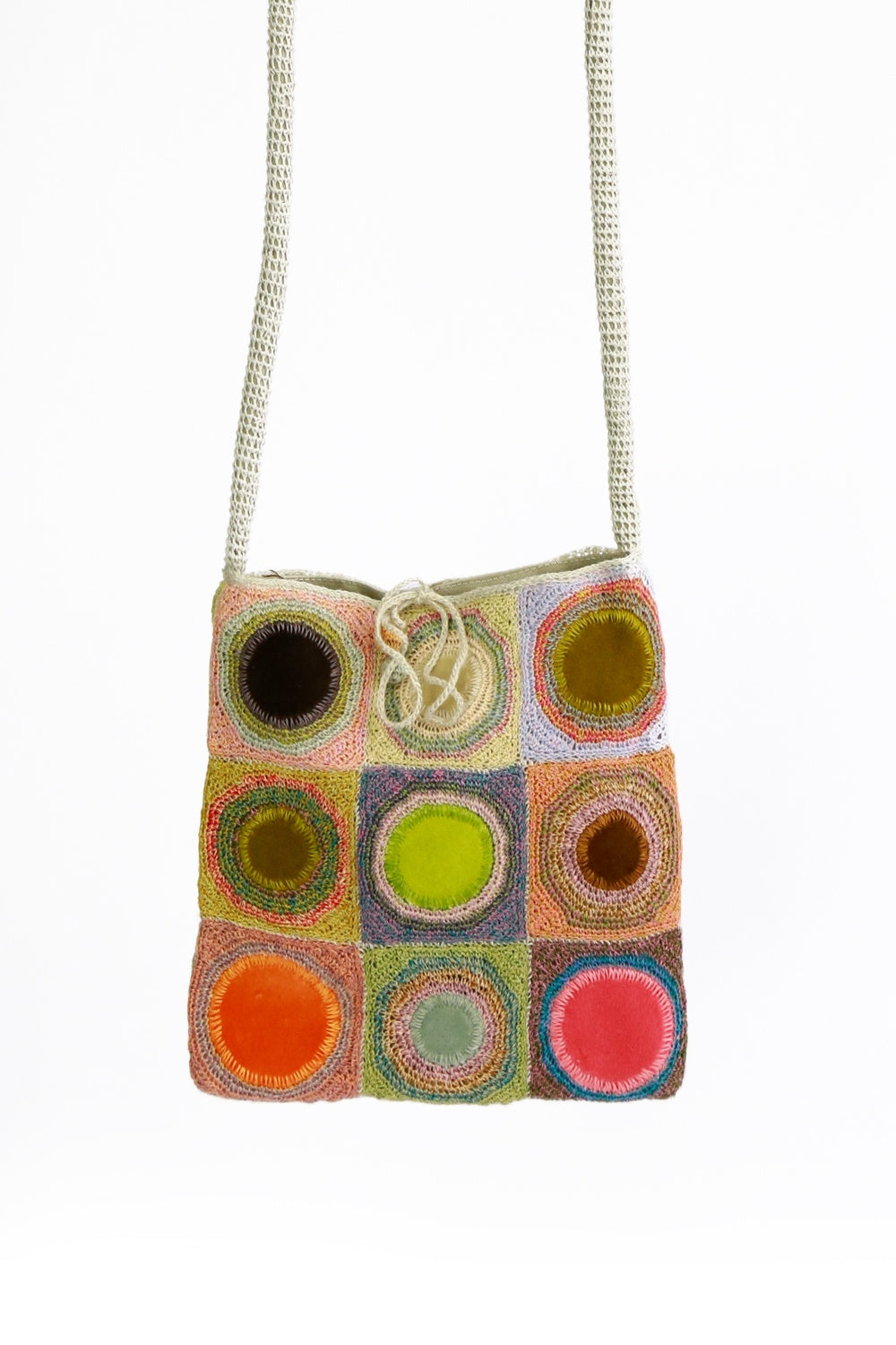 Sophie Digard Linen Checker Crossbody Bag