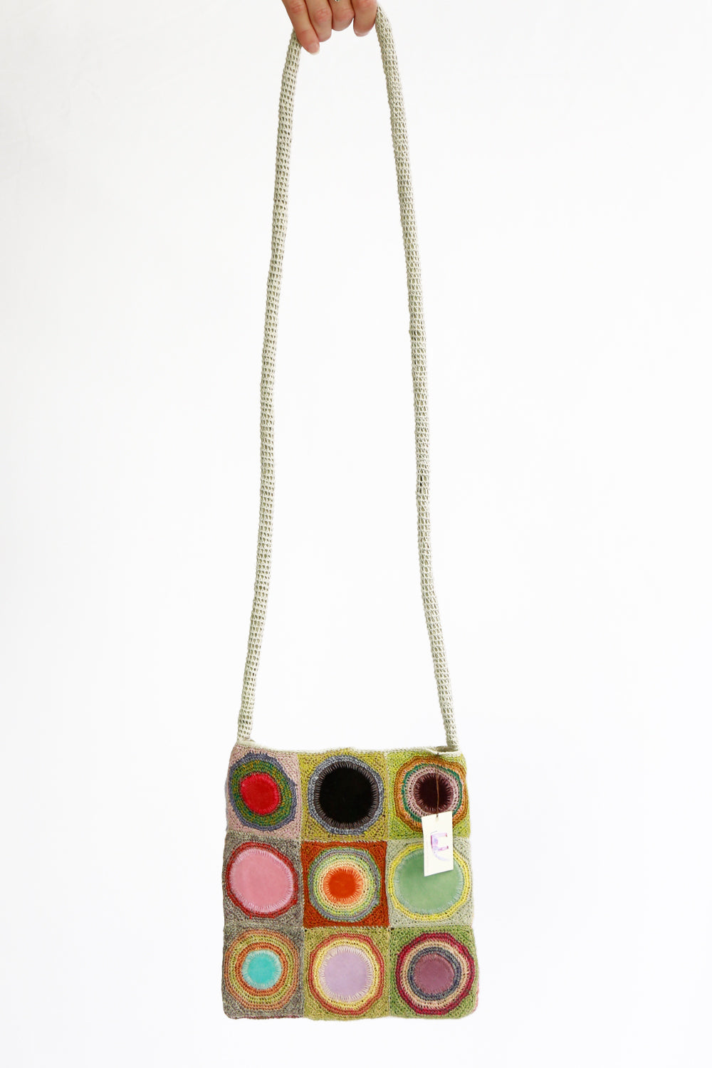 Sophie Digard Linen Checker Crossbody Bag