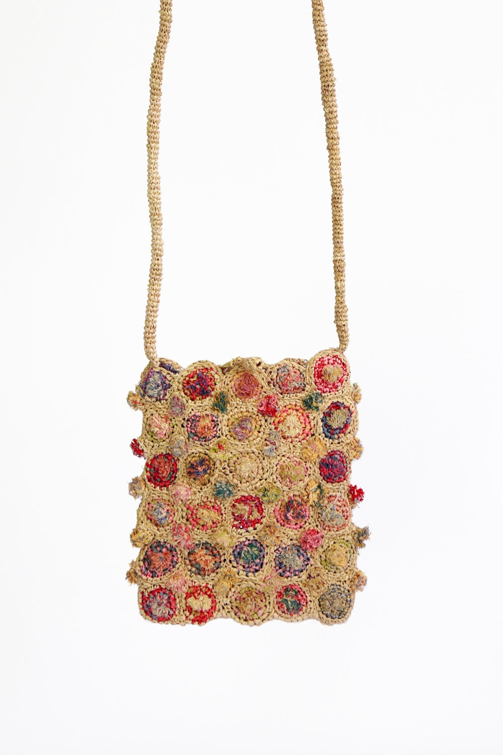 Sophie Digard Flax Paint Raffia Crossbody Bag