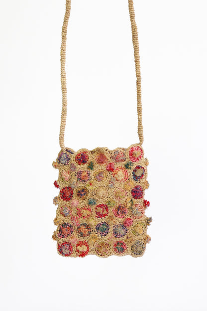 Sophie Digard Flax Paint Raffia Crossbody Bag