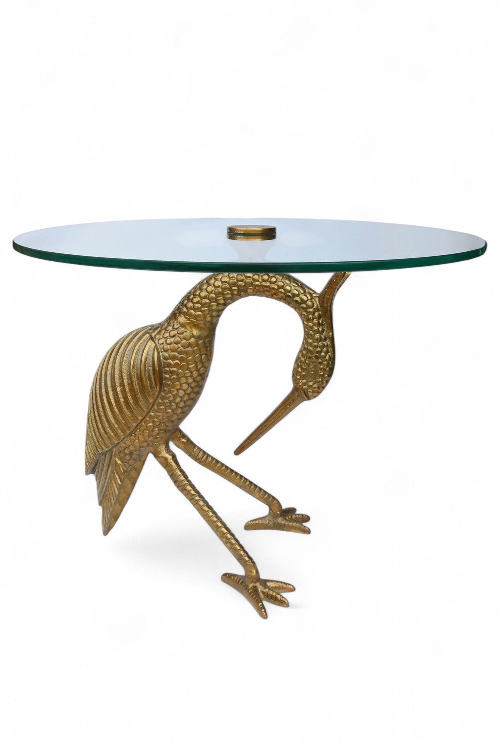 RUBY STAR TRADERS STORK SIDE TABLE RAW ANTIQUE GOLD