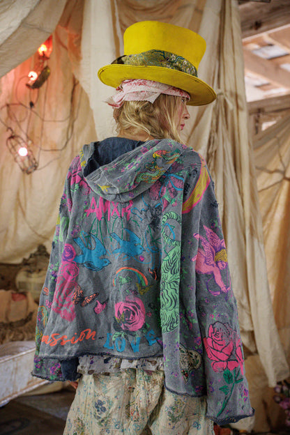 **PO** Magnolia Pearl Graphics Raji Hoodie Top 2983 Prince