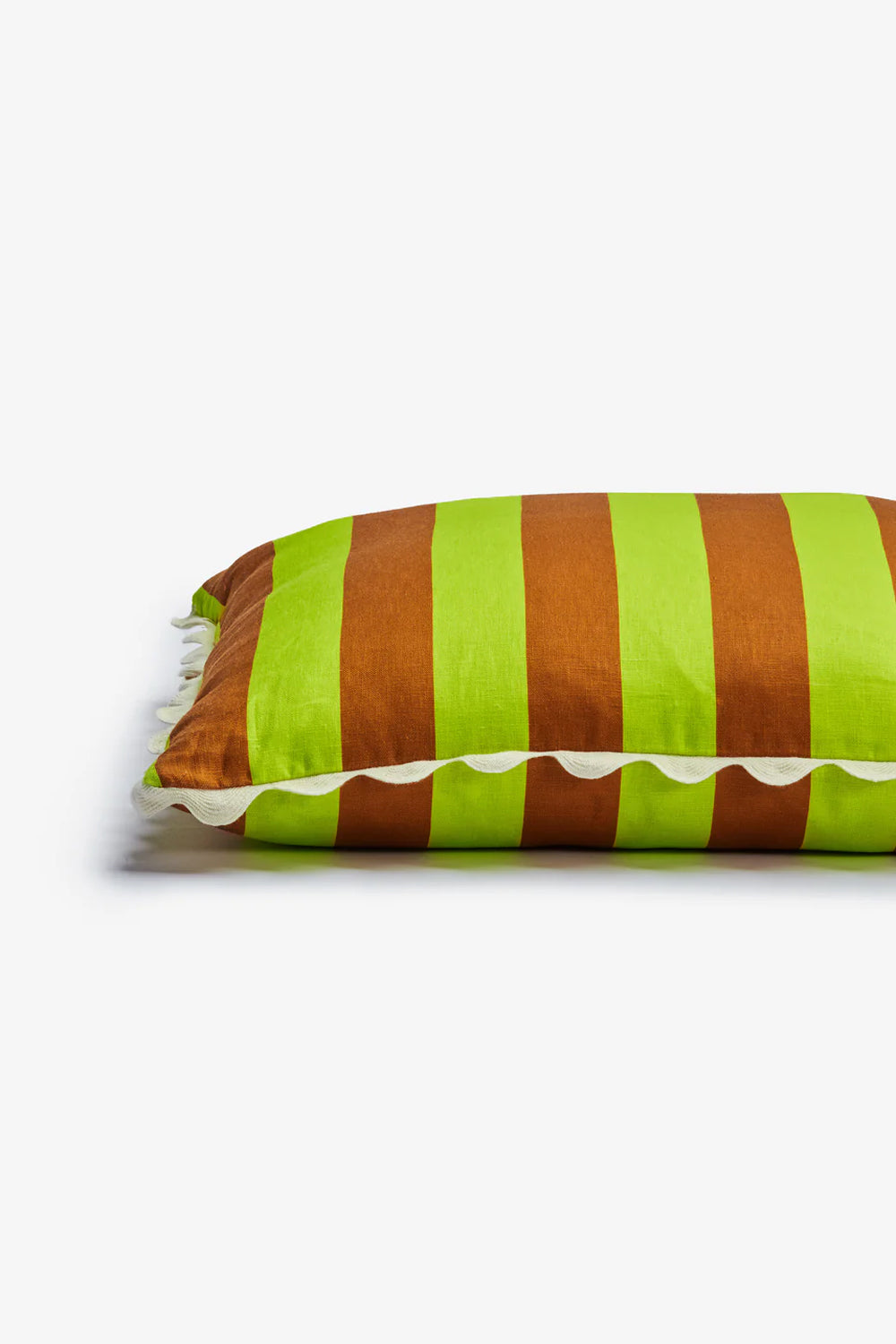 Bonnie and Neil Bold Stripe Lime 60cm Cushion