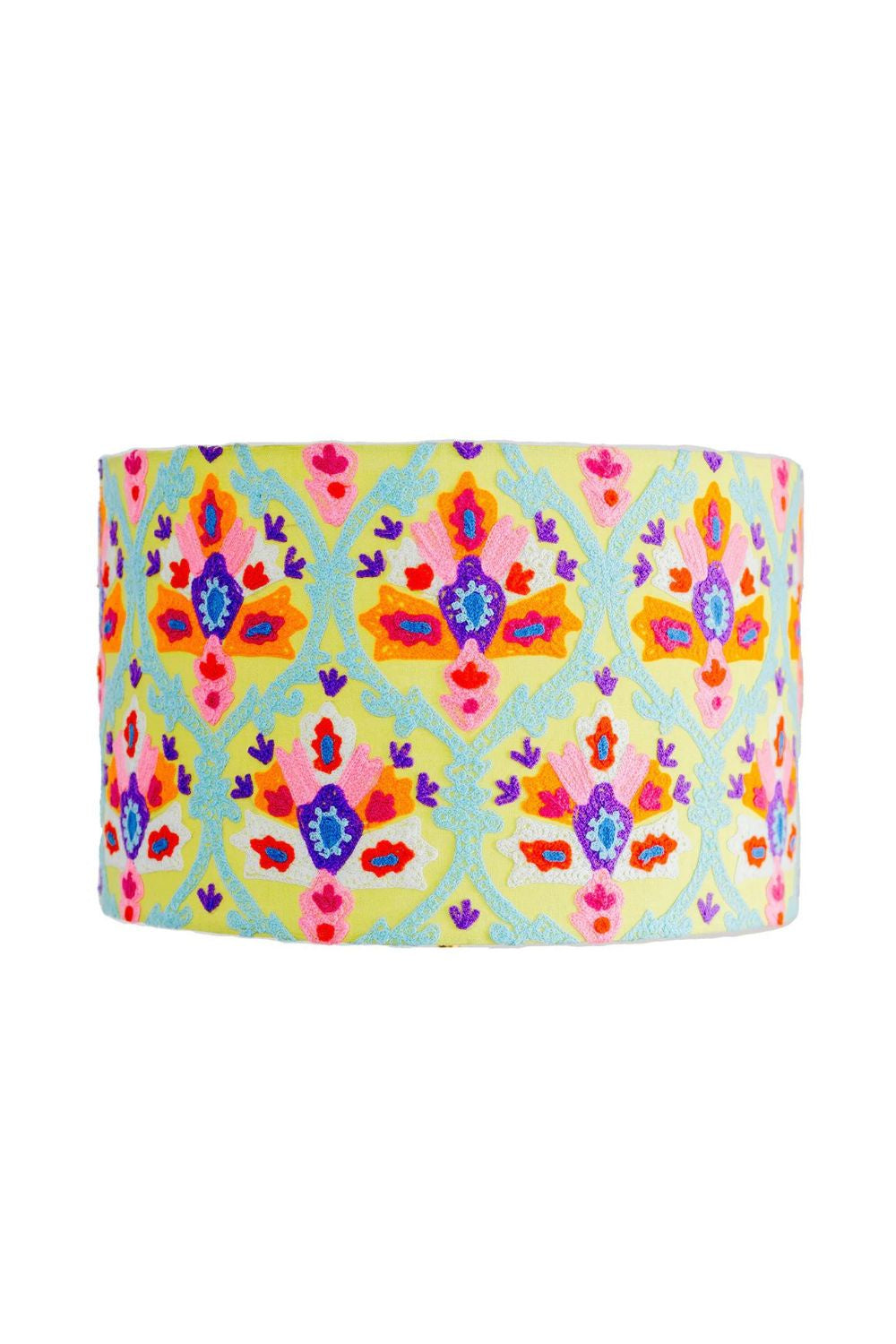 RUBY STAR TRADERS DRUM SHADE BUCHAREST MULTICOLOUR COTTON/LINEN