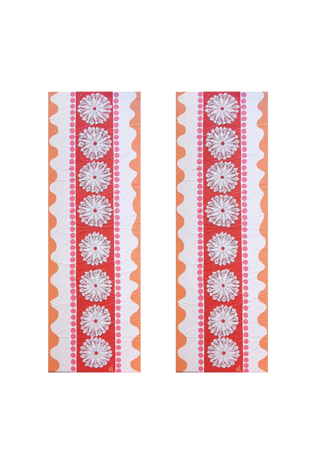 VERA CREATIONS PINK TABLE RUNNER ARTWORK