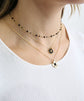 ZAG BIJOUX SUN GOLD NECKLACE ONYX