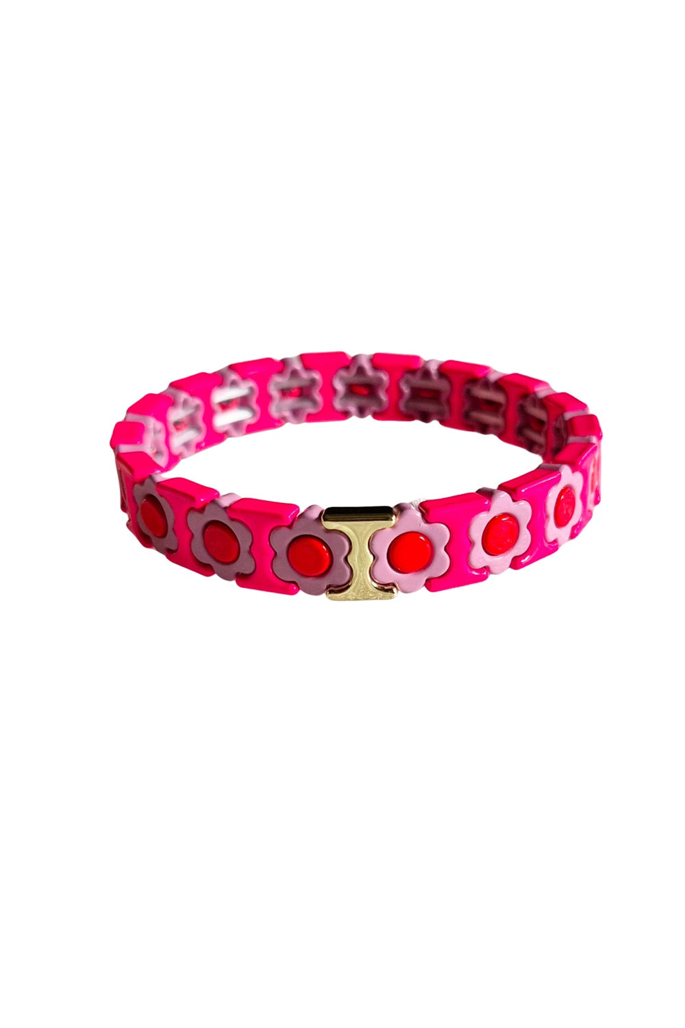 FLOWER BRACELET HOT PINK