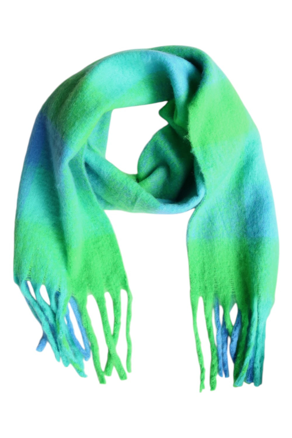 WINTER SCARF BLUE AND GREEN