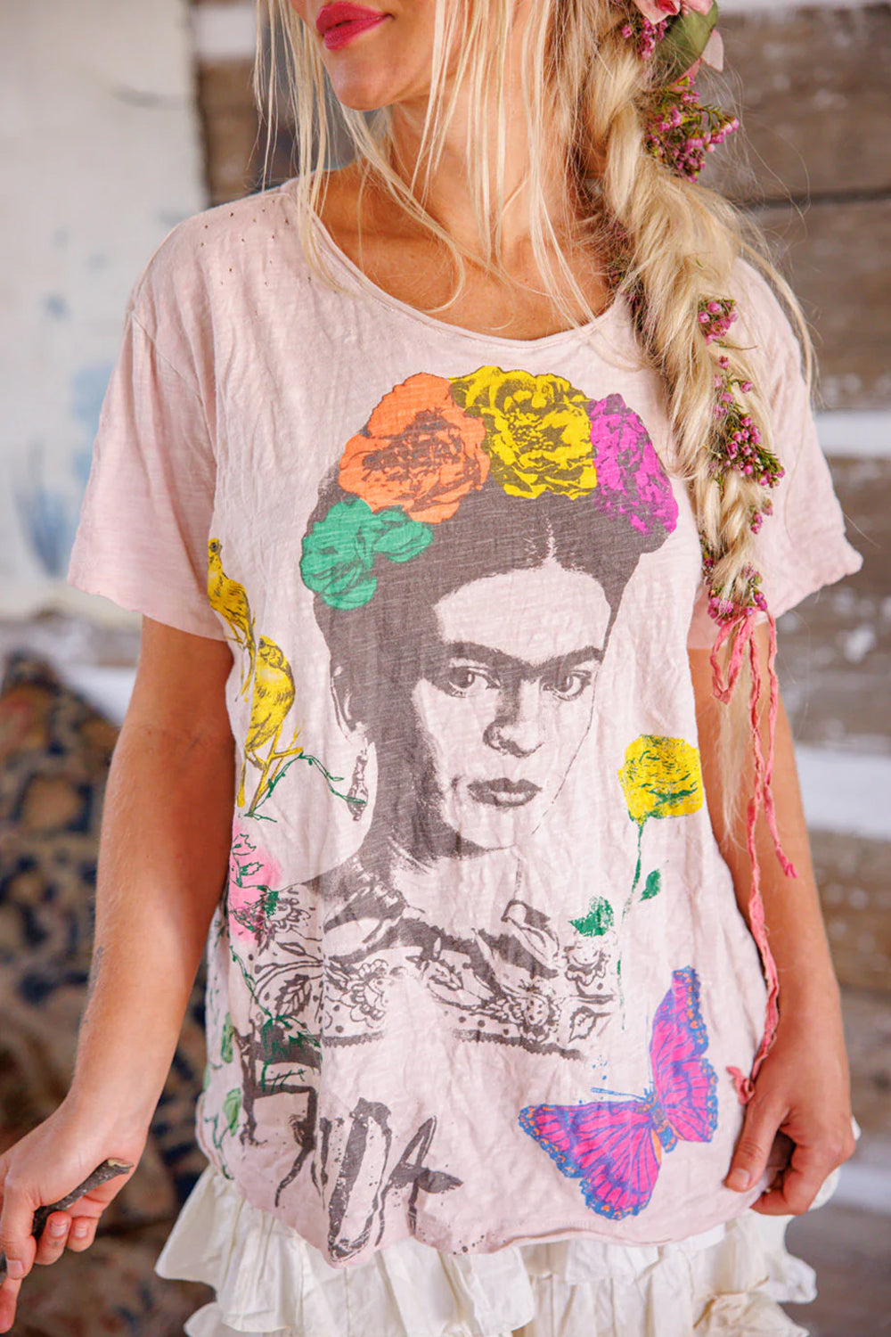 MAGNOLIA PEARL FRIDA ART IS THE REMEDY T TOP 2310 LYCHEE BLOSSOM