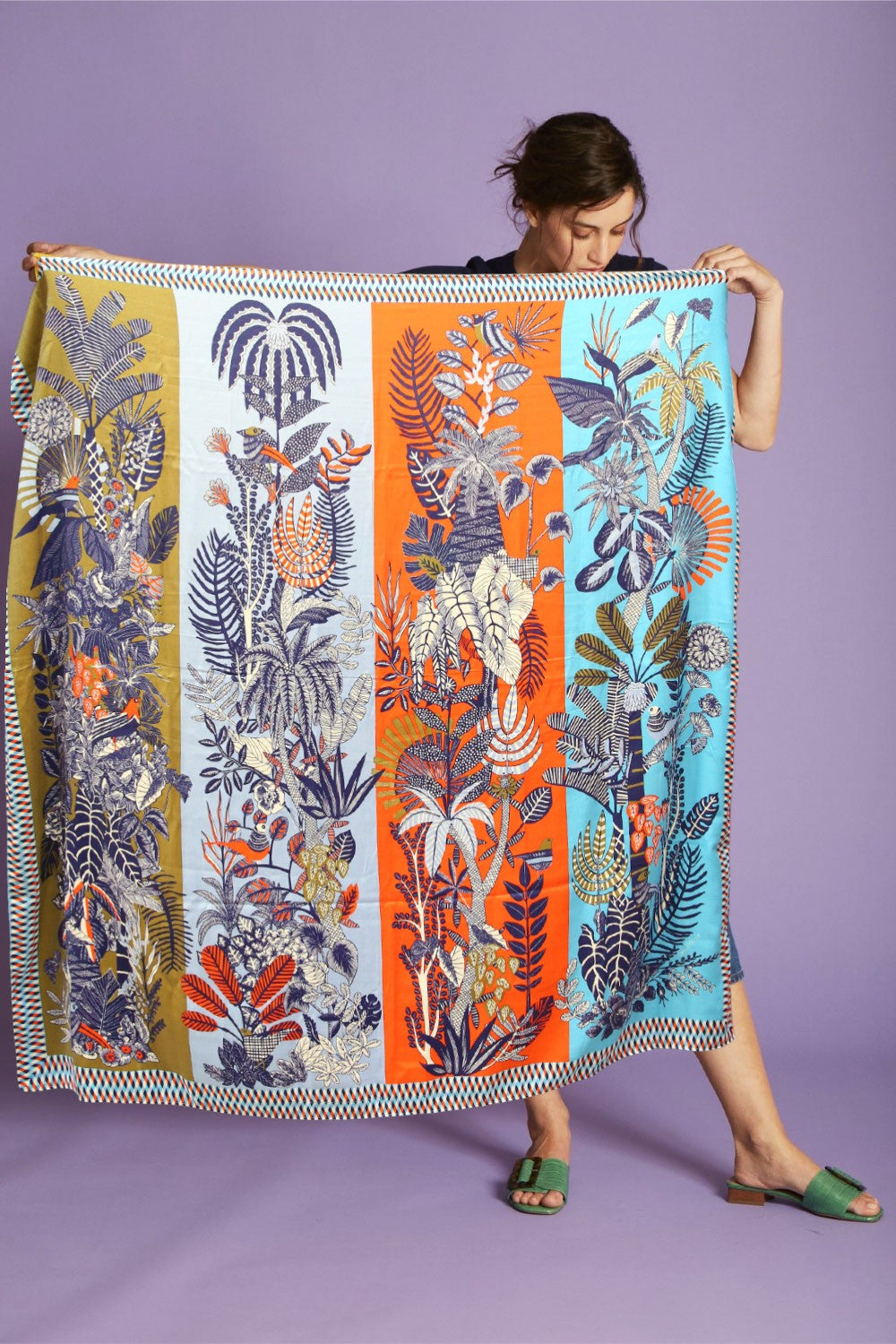 Inoui Editions Benoit Khaki Orange Scarf