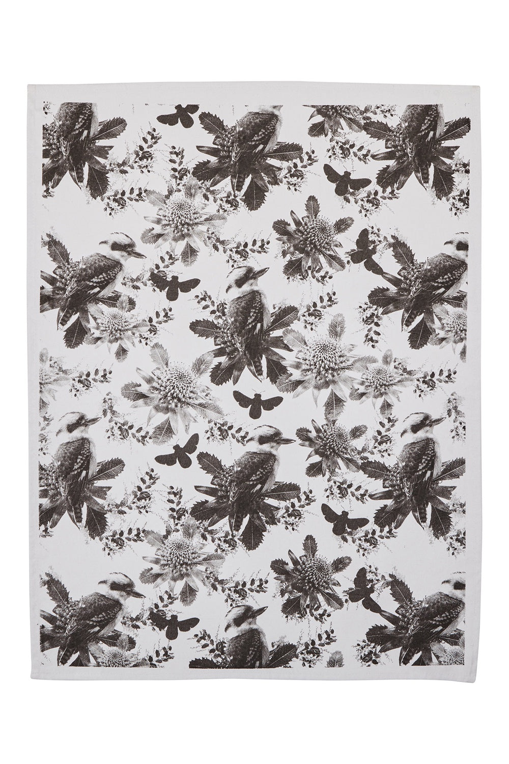 BONNIE AND NEIL TEA TOWEL TINY KOOKA BLACK