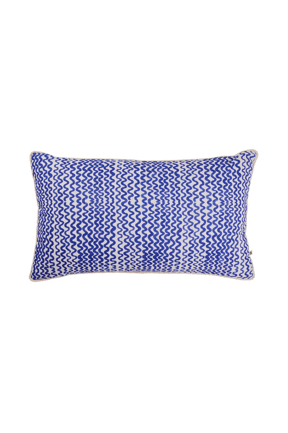 BONNIE AND NEIL TINY WAVES CUSHION BLUE 60 X 40CM