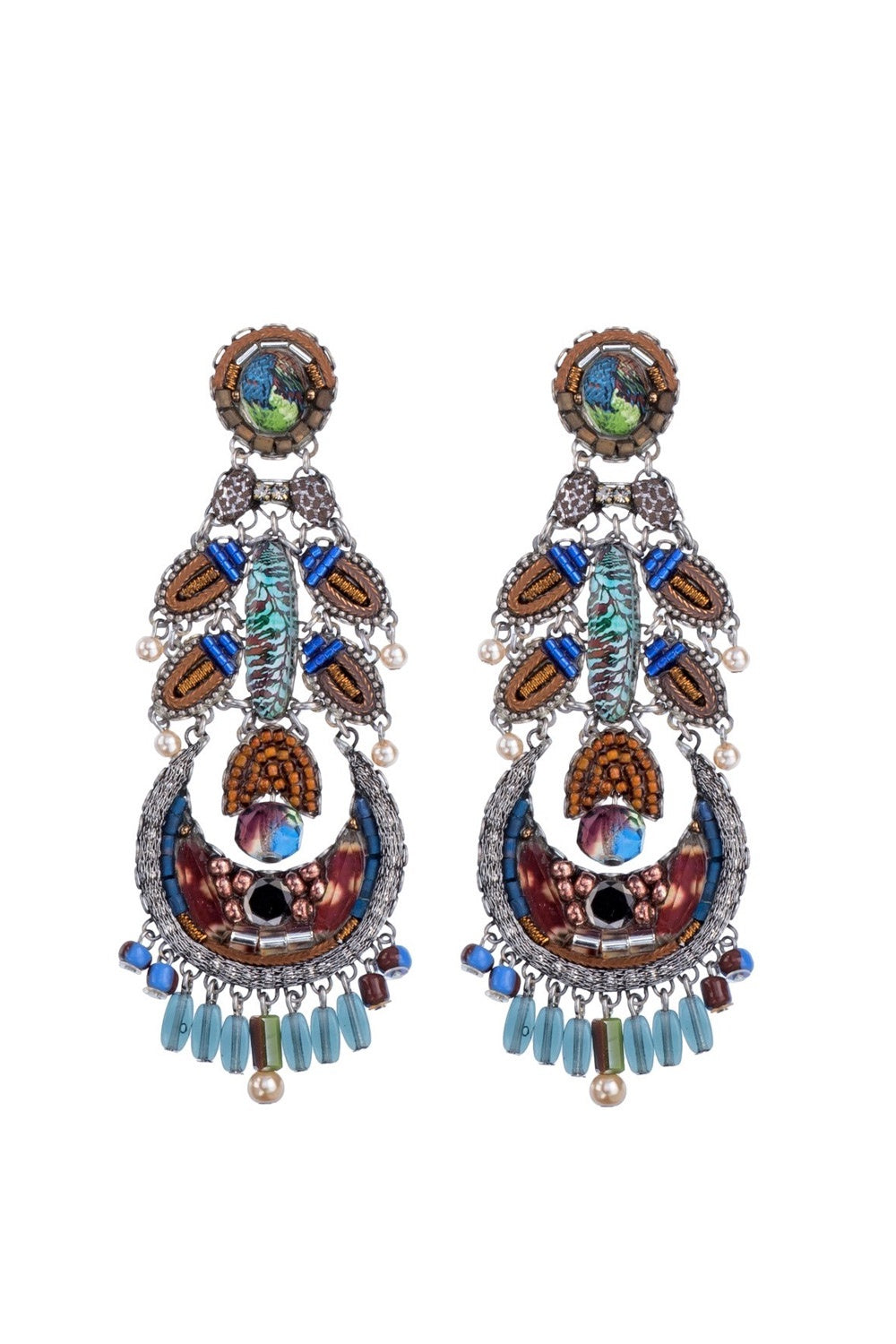 AYALA BAR  PINE NATASHA EARRING BRONZE/BLUE