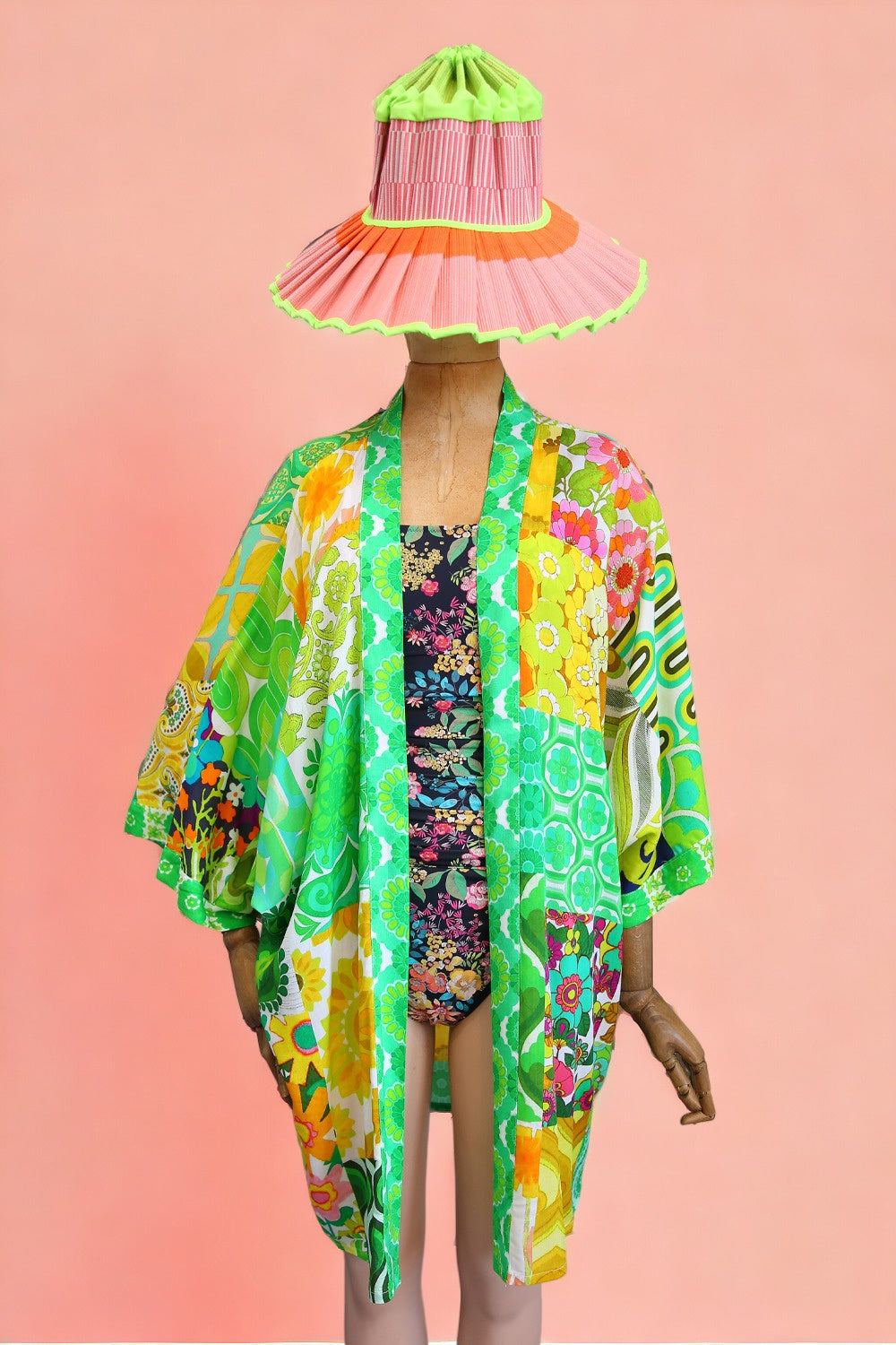 ANNA CHANDLER KIMONO SEVENTIES GREEN