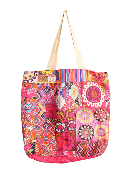 ANNA CHANDLER DOUBLE SIDED CANVAS BAG SILK ROAD