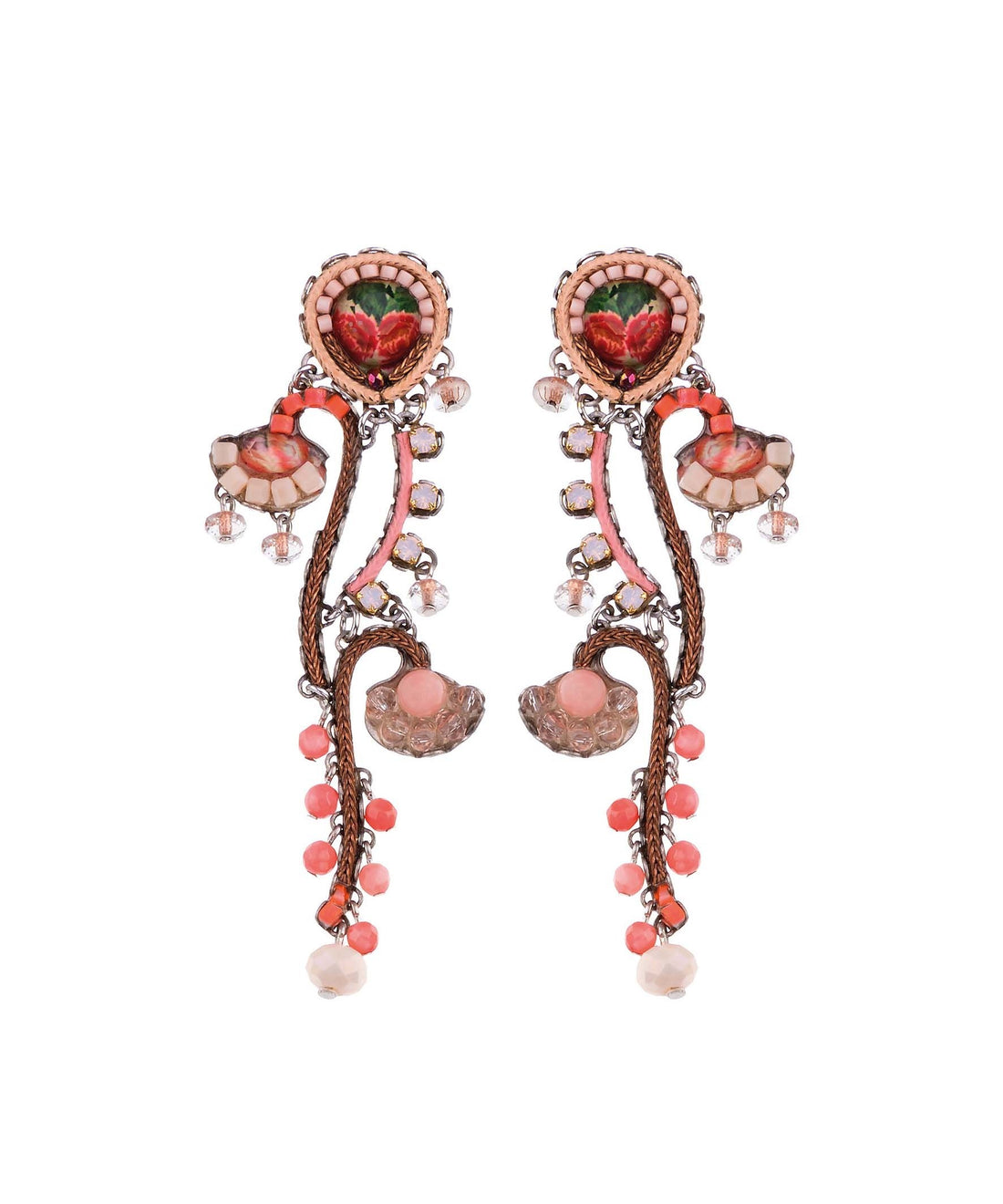 AYALA BAR LOOPY NASHI EARRINGS PEACH