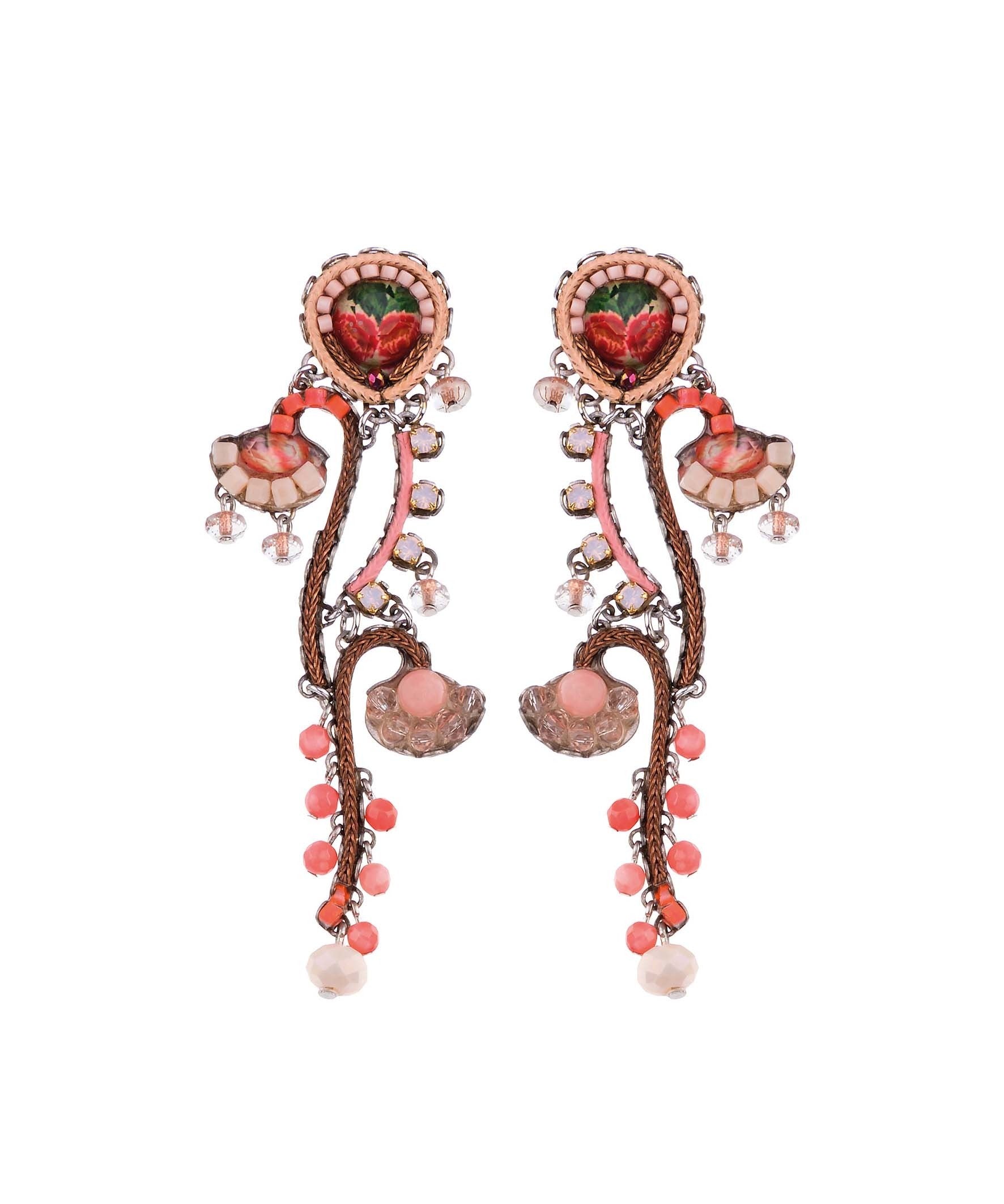 AYALA BAR LOOPY NASHI EARRINGS PEACH