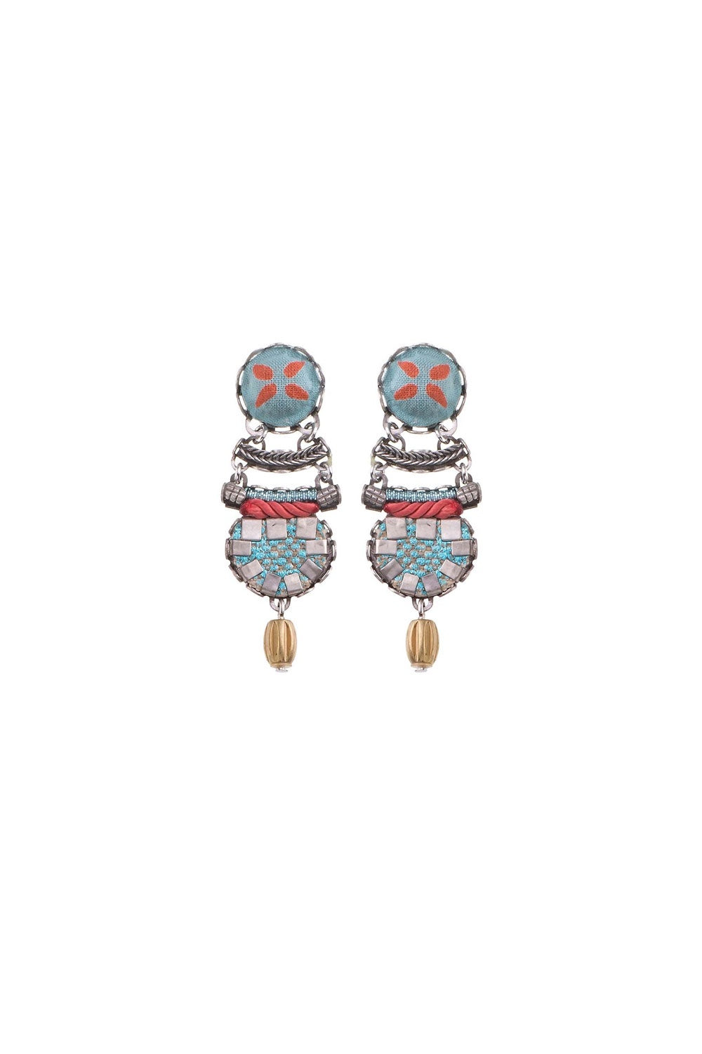 AYALA BAR SOMBRERO ROXY EARRINGS RED/BLUE