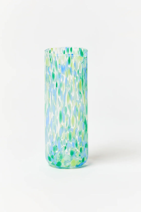 BONNIE AND NEIL DOTS GLASS CARAFE DOTS CONFETTI BLUE
