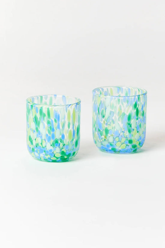 BONNIE AND NEIL DOTS CONFETTI BLUE TUMBLERS (SET OF 2)