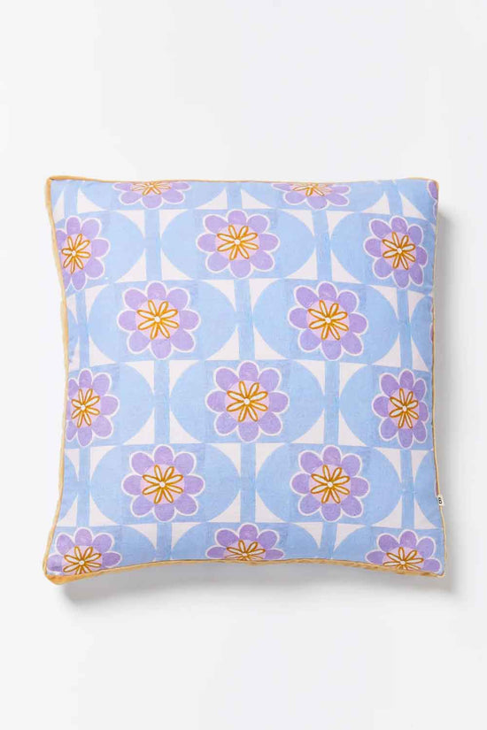 BONNIE AND NEIL CUSHION BLOOM BLUE 50CM