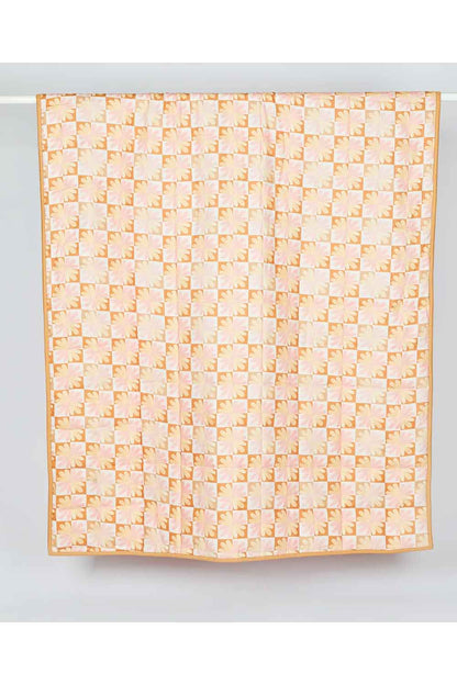 BONNIE AND NEIL QUILTED THROW CHAMOMILE PINK
