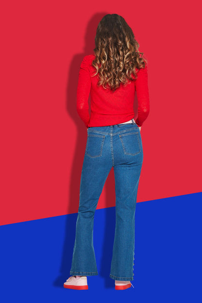 COOP BUTTON AND RUN TROUSER INDIGO