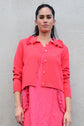 CURATE HISSY KNIT CARDIGAN WATERMELON