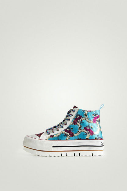 DESIGUAL FABIC SNEAKER BOOT